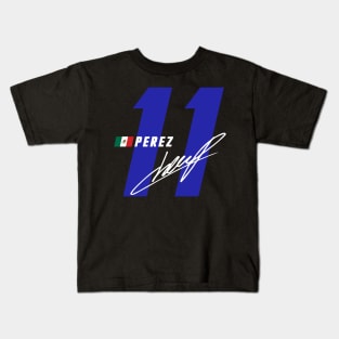 Sergio Perez 11 Signature Number Kids T-Shirt